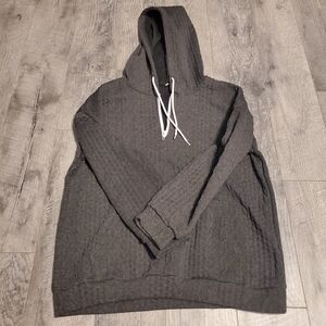 Gray crochet like hoodie